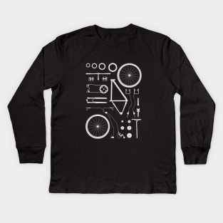 Bike Exploded Kids Long Sleeve T-Shirt